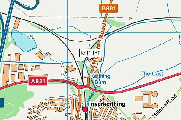 KY11 1HT map - OS VectorMap District (Ordnance Survey)