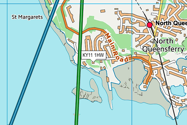 KY11 1HW map - OS VectorMap District (Ordnance Survey)