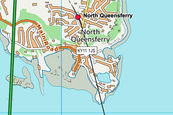KY11 1JS map - OS VectorMap District (Ordnance Survey)