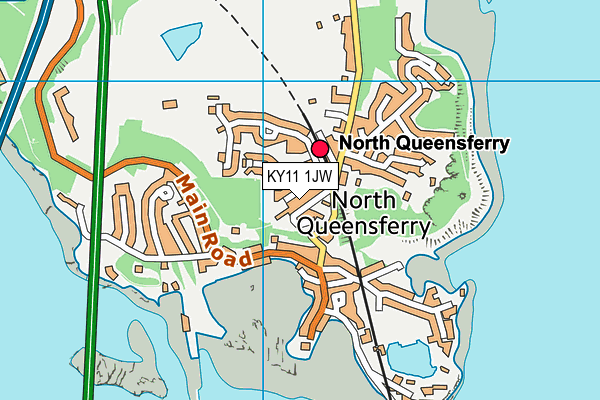 KY11 1JW map - OS VectorMap District (Ordnance Survey)