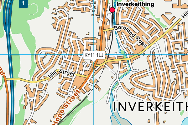 KY11 1LJ map - OS VectorMap District (Ordnance Survey)