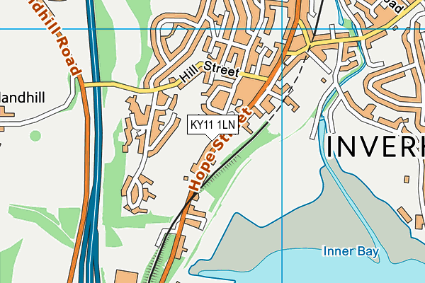 KY11 1LN map - OS VectorMap District (Ordnance Survey)