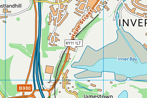 KY11 1LT map - OS VectorMap District (Ordnance Survey)