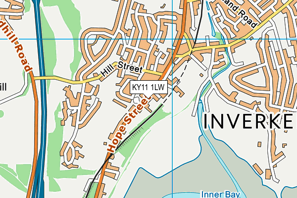 KY11 1LW map - OS VectorMap District (Ordnance Survey)