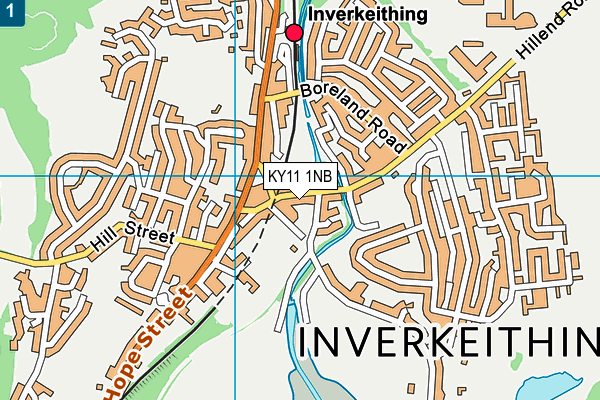 KY11 1NB map - OS VectorMap District (Ordnance Survey)