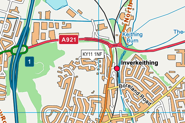 KY11 1NF map - OS VectorMap District (Ordnance Survey)
