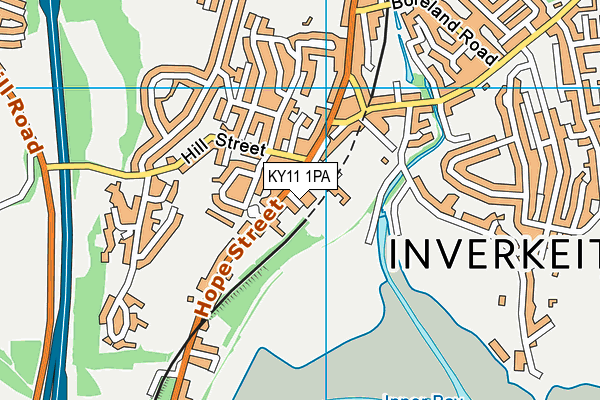 KY11 1PA map - OS VectorMap District (Ordnance Survey)