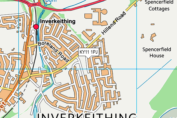 KY11 1PJ map - OS VectorMap District (Ordnance Survey)