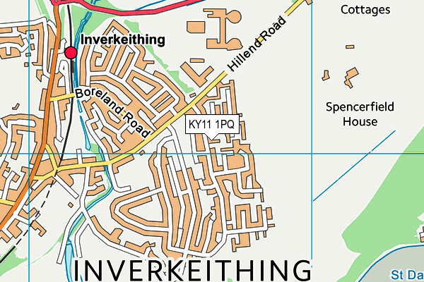 KY11 1PQ map - OS VectorMap District (Ordnance Survey)