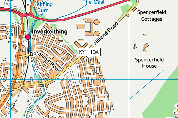 KY11 1QA map - OS VectorMap District (Ordnance Survey)