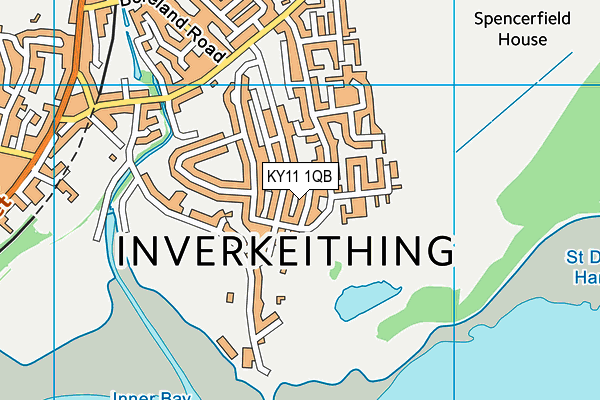 KY11 1QB map - OS VectorMap District (Ordnance Survey)