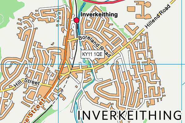 KY11 1QE map - OS VectorMap District (Ordnance Survey)