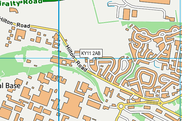 KY11 2AB map - OS VectorMap District (Ordnance Survey)