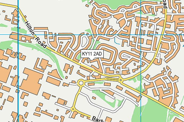 KY11 2AD map - OS VectorMap District (Ordnance Survey)