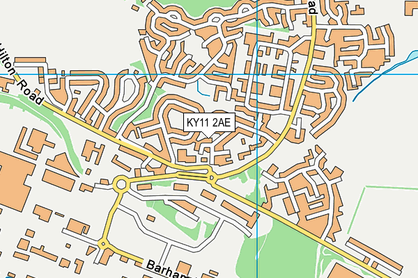 KY11 2AE map - OS VectorMap District (Ordnance Survey)