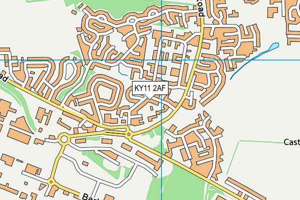 KY11 2AF map - OS VectorMap District (Ordnance Survey)