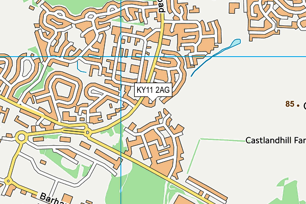 KY11 2AG map - OS VectorMap District (Ordnance Survey)