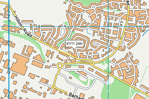 KY11 2AH map - OS VectorMap District (Ordnance Survey)