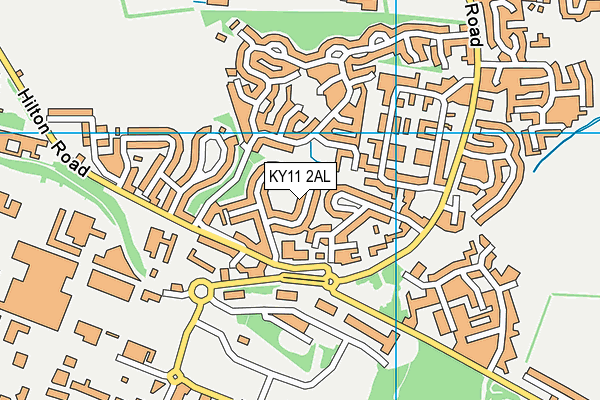 KY11 2AL map - OS VectorMap District (Ordnance Survey)