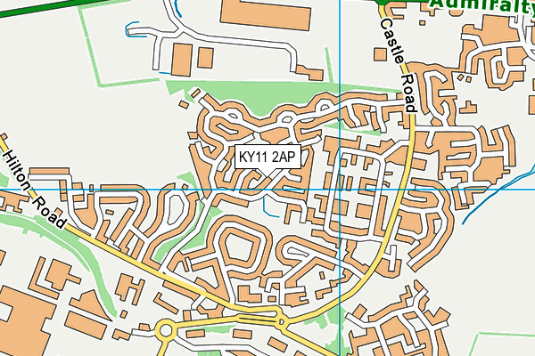 KY11 2AP map - OS VectorMap District (Ordnance Survey)