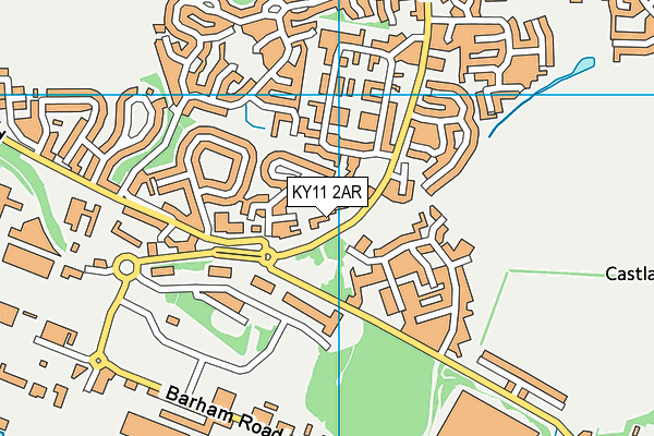 KY11 2AR map - OS VectorMap District (Ordnance Survey)