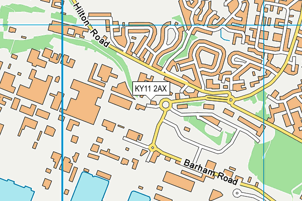KY11 2AX map - OS VectorMap District (Ordnance Survey)