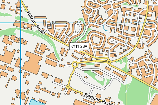 KY11 2BA map - OS VectorMap District (Ordnance Survey)