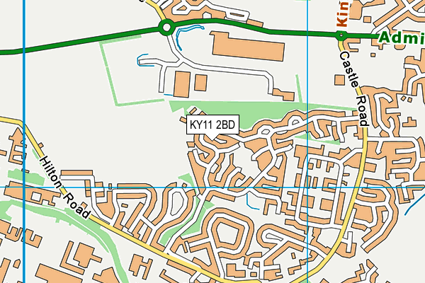 KY11 2BD map - OS VectorMap District (Ordnance Survey)