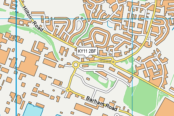 KY11 2BF map - OS VectorMap District (Ordnance Survey)