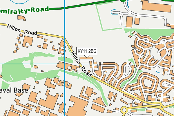 KY11 2BG map - OS VectorMap District (Ordnance Survey)