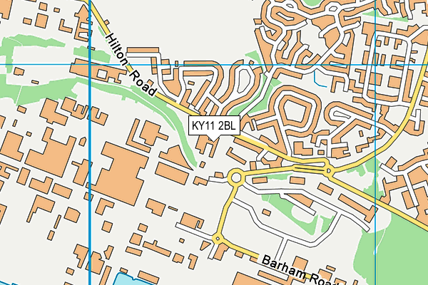 KY11 2BL map - OS VectorMap District (Ordnance Survey)