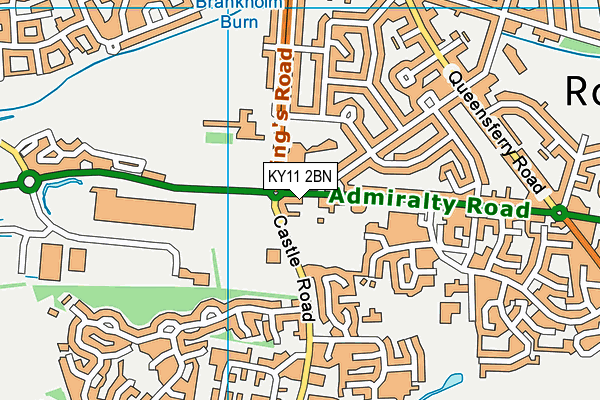 KY11 2BN map - OS VectorMap District (Ordnance Survey)