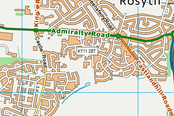 KY11 2BT map - OS VectorMap District (Ordnance Survey)