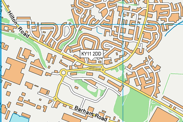 KY11 2DD map - OS VectorMap District (Ordnance Survey)