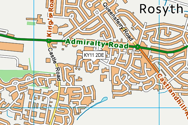 KY11 2DE map - OS VectorMap District (Ordnance Survey)