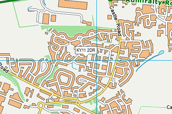 KY11 2DR map - OS VectorMap District (Ordnance Survey)