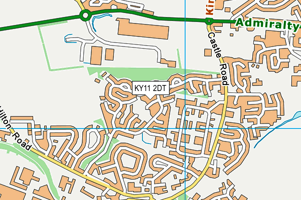 KY11 2DT map - OS VectorMap District (Ordnance Survey)