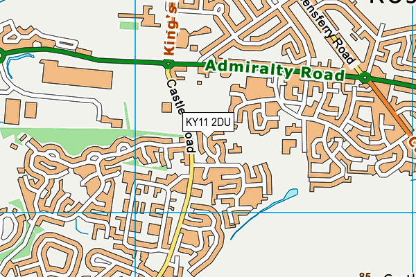 KY11 2DU map - OS VectorMap District (Ordnance Survey)