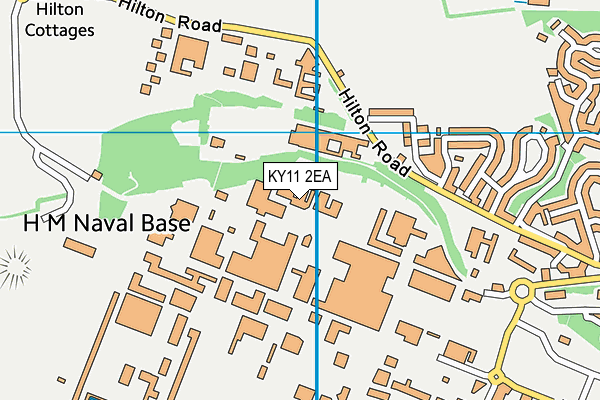 KY11 2EA map - OS VectorMap District (Ordnance Survey)