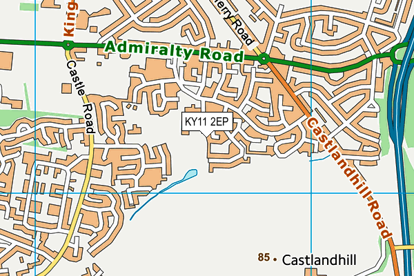 KY11 2EP map - OS VectorMap District (Ordnance Survey)