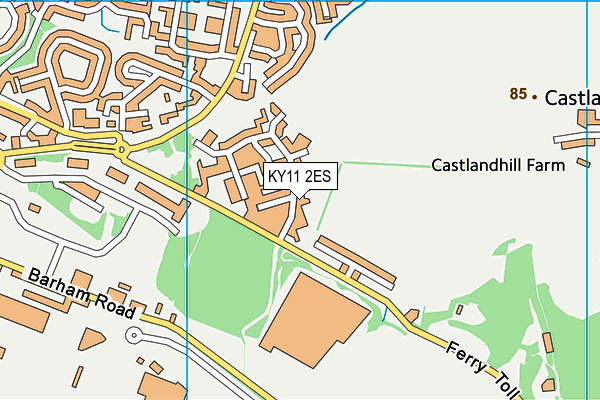 KY11 2ES map - OS VectorMap District (Ordnance Survey)