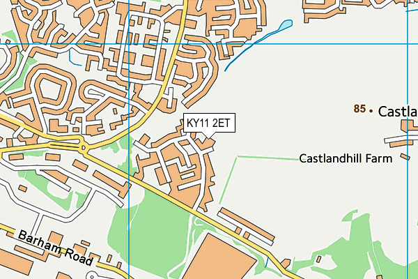 KY11 2ET map - OS VectorMap District (Ordnance Survey)