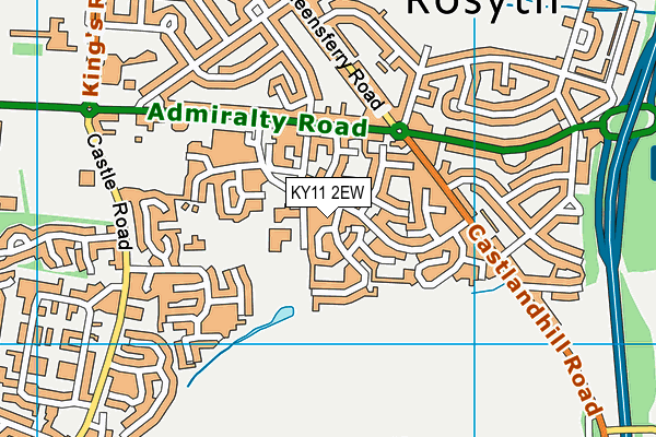 KY11 2EW map - OS VectorMap District (Ordnance Survey)