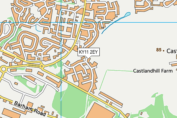 KY11 2EY map - OS VectorMap District (Ordnance Survey)