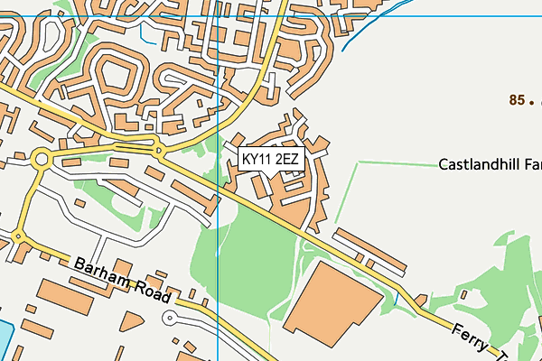 KY11 2EZ map - OS VectorMap District (Ordnance Survey)