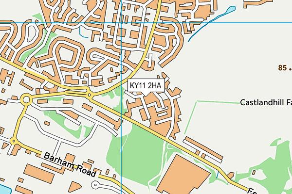 KY11 2HA map - OS VectorMap District (Ordnance Survey)