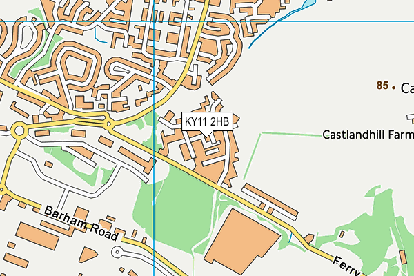 KY11 2HB map - OS VectorMap District (Ordnance Survey)
