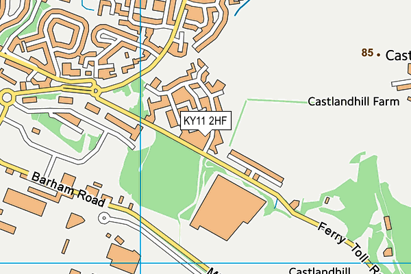 KY11 2HF map - OS VectorMap District (Ordnance Survey)