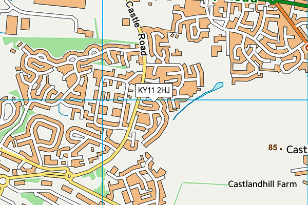 KY11 2HJ map - OS VectorMap District (Ordnance Survey)