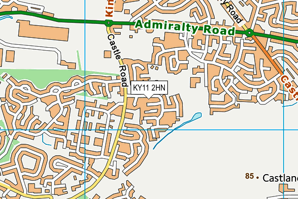 KY11 2HN map - OS VectorMap District (Ordnance Survey)